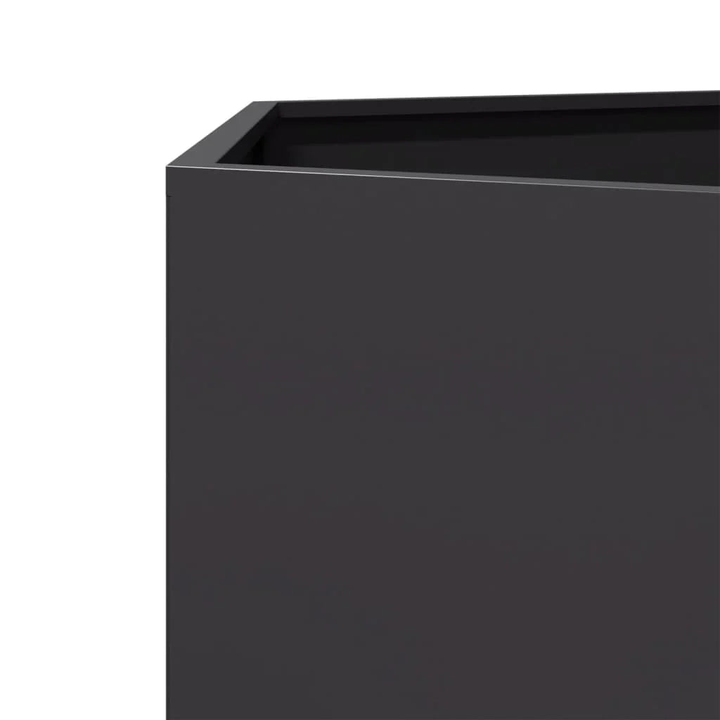 Fioriera/aiuola esagonale per piante fiori patio o giardino 138 x 120 x 45 cm acciaio nero 02_0038638