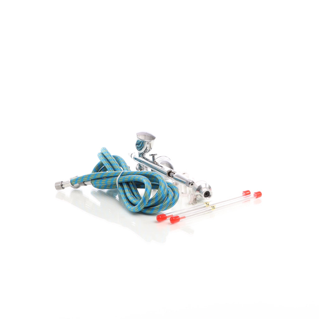 Aerografo doppia azione mod.186K, serbatoi 2, 5, 13ml, ugelli 0,2 0,5 mm, Filtro Aeropenna aerografia