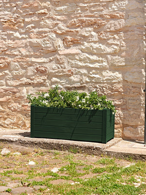 Fioriera da Giardino 100x42x40 cm in Polipropilene Trama 002 Dark Forest