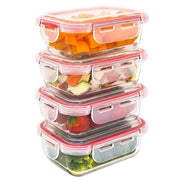 Contenitori per alimenti in vetro di borosilicato - ermetici - 360 ml - set da 1