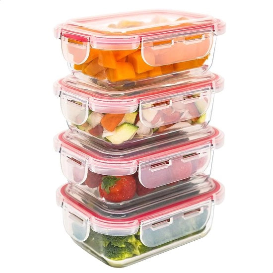 Contenitori per alimenti in vetro di borosilicato - ermetici - 360 ml - set da 1