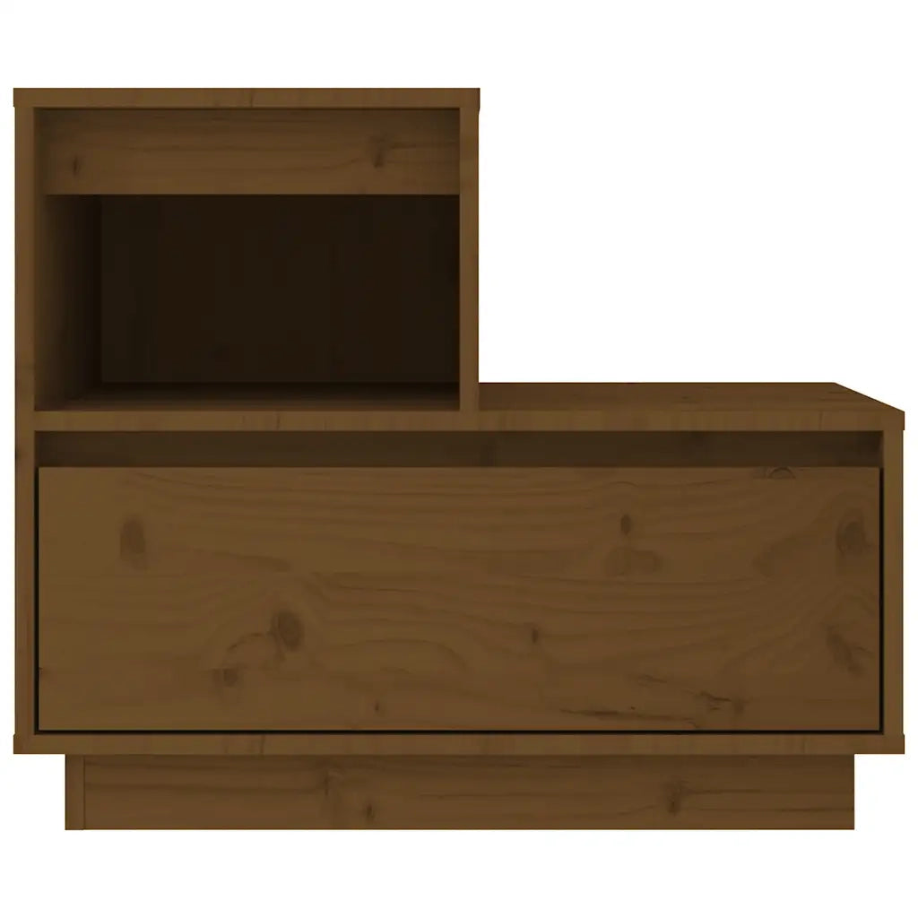 Comodini 2 pz Marrone Ambrato 60x34x51 cm in Legno di Pino 814381