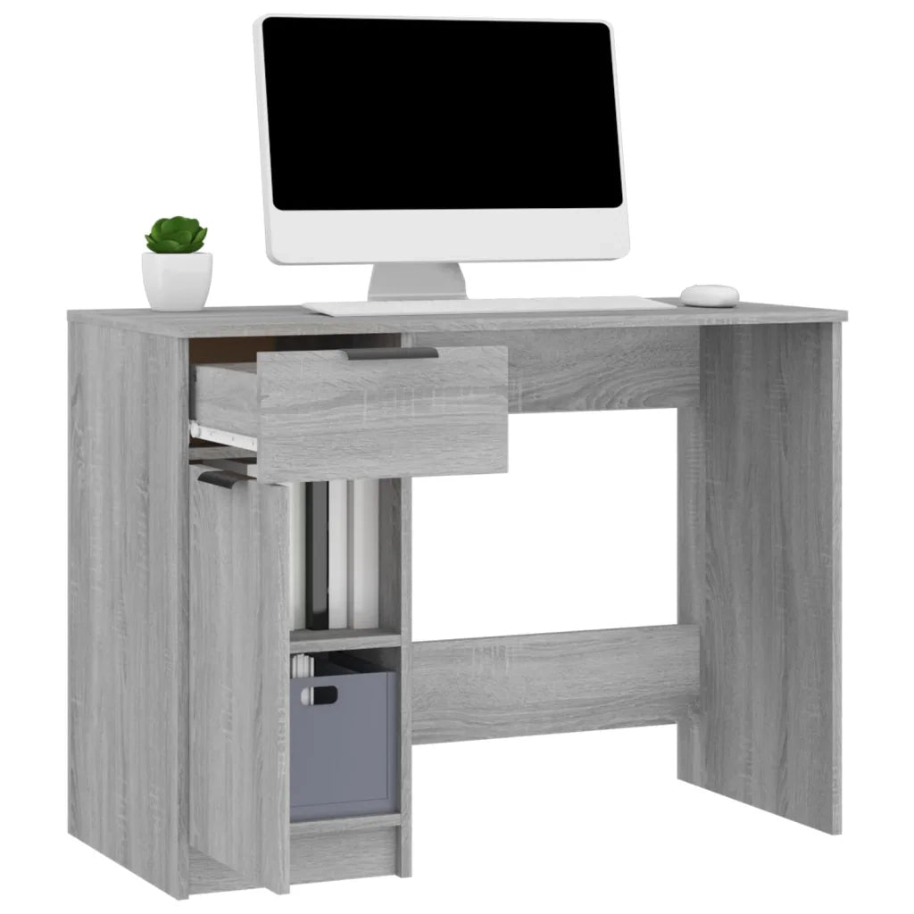 Scrivania | Tavolo da Ufficio Grigio Sonoma 100x50x75 cm in Legno Multistrato