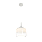 Maytoni Sospensione Contemporanea Spirito 1 luce LED integrato bianco metallo vetro