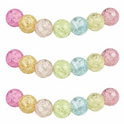 Kralen per 12mm 30 pezzi cristalli sintetici colorati con fessure con foro per l'incastro, per la realizzazione di gioielli, bracciali e collane.