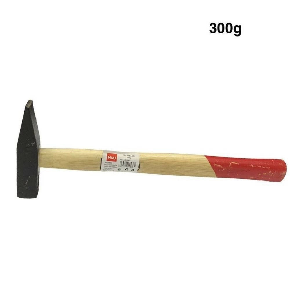 Trade Shop - Martello Manico Legno Meccanico Tipo Tedesco 300gr 1/3 Falegname Carpentiere -