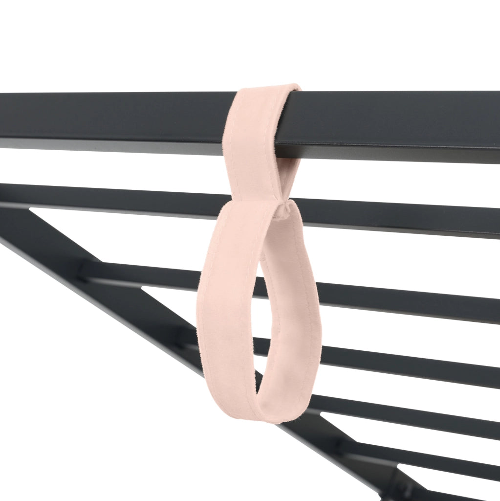 Letto daybed 90x200 cm in velluto rosa con contenitore idraulico e rete in metallo