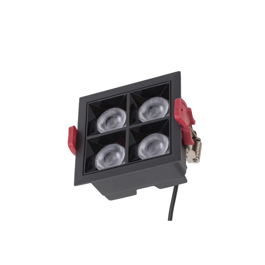 Faretto incasso quadrato LED 16W 4000K nero Nowodvorski