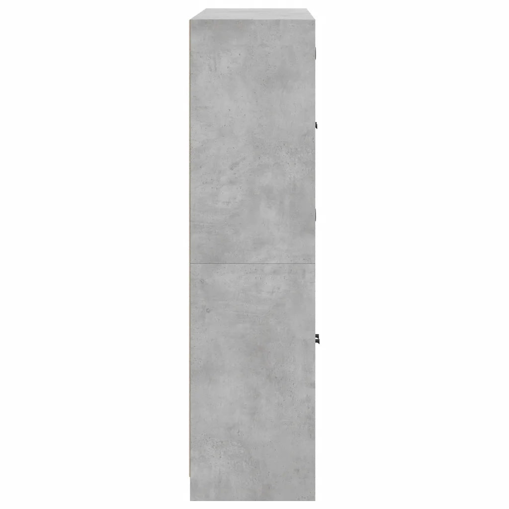 Libreria Ante Grigio Cemento 136x37x142 cm in Legno Multistrato 3206527