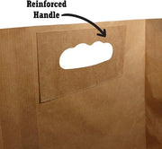 Sacchi di carta 50 pezzi - Borse di carta - Sacchetti di regalo - Resistente al calore - 15 x 27 x 6,5 cm - Certificato per alimenti - Sacchetti per griglia