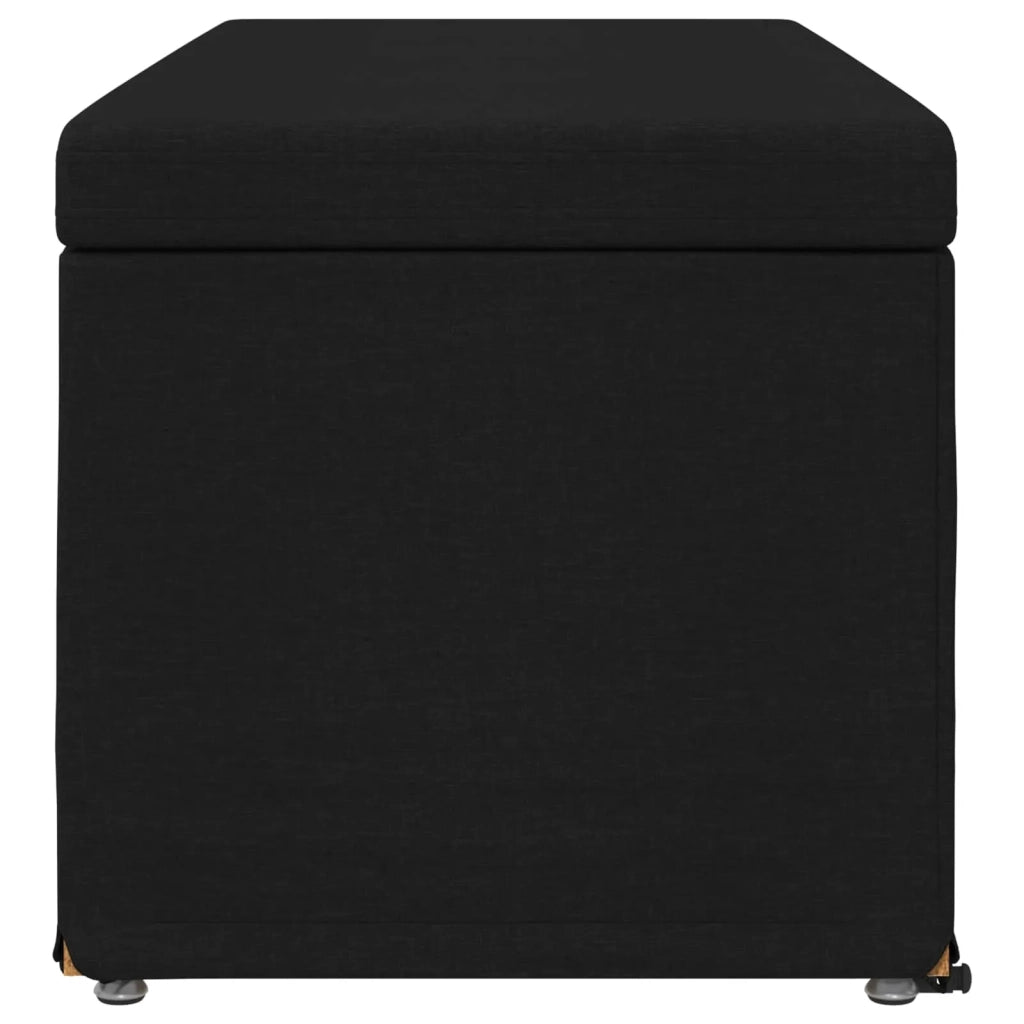 Pouf Nero 101 x 41 x 40 cm Tessuto e Legno Ingegnerizzato 876790