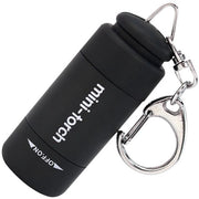Mini Luce LED per Camping - Connetti con USB - Ricaricabile - Portatile - Impermeabile - Per attività all'aperto - Chiave a batterie ricaricabile Mini torcia LED - Nero