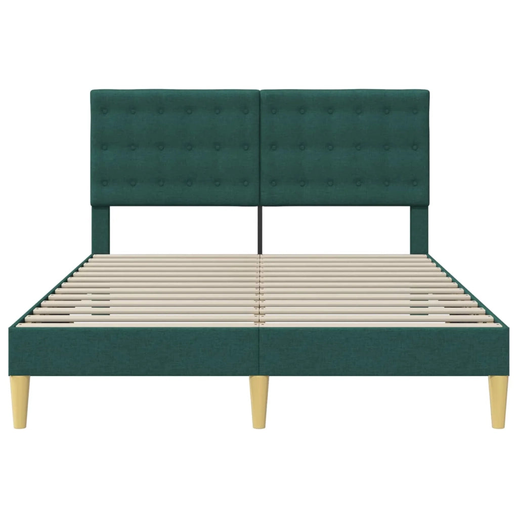 Struttura del letto Verde Scuro 140 x 190 cm Tessuto 42027794
