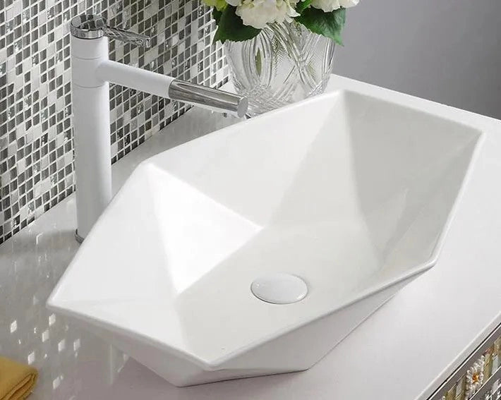 Lavabo Da Appoggio Rea Vegas White