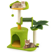 Tiragraffi con trespolo e tiragraffi in sisal 48 x 33 x 79 cm toelettatura automatica stile moderno legno verde e arancione 20_0010134