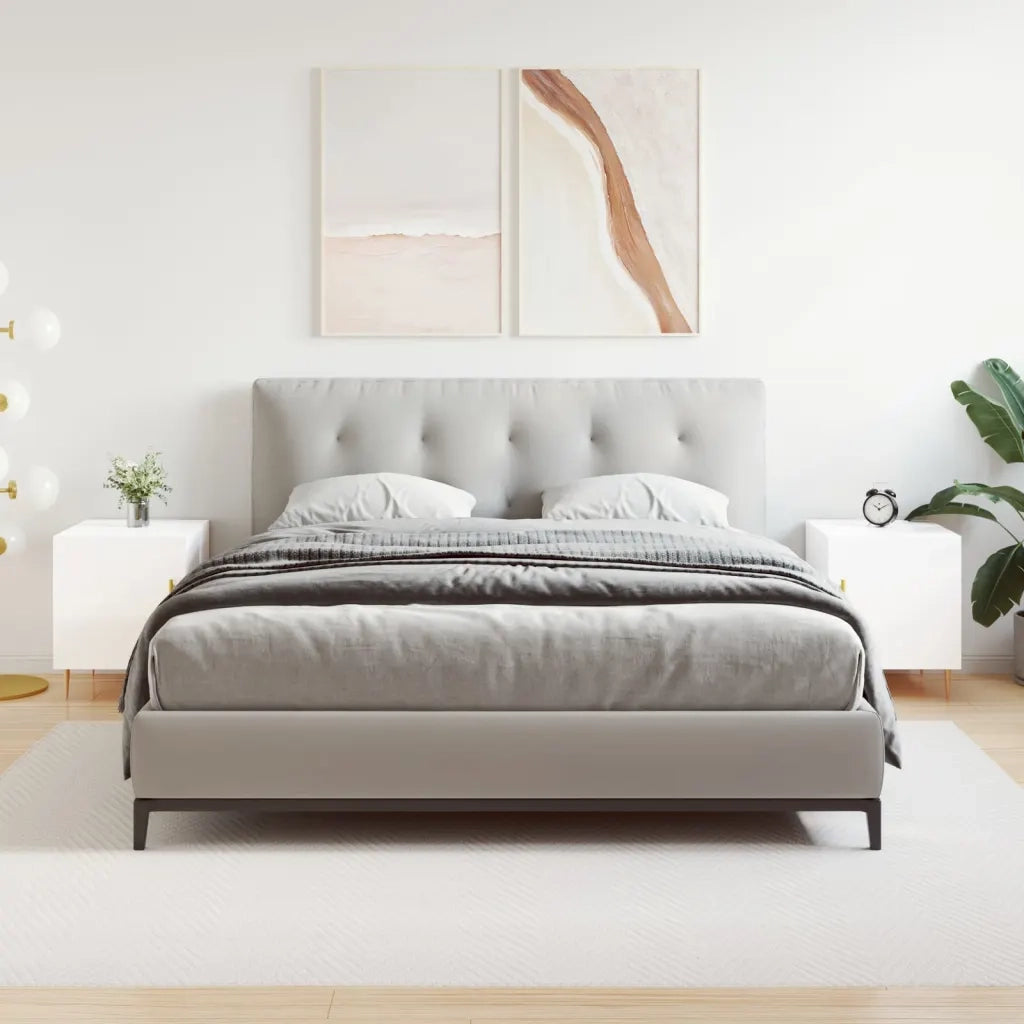 Comodini 2 pz Bianco Lucido 40x40x50 cm in Legno Multistratocod mxl 127217