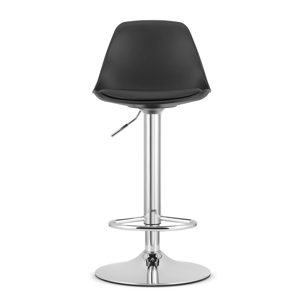 Sgabello girevole VALORA HOGA - Nero con base cromata x 2