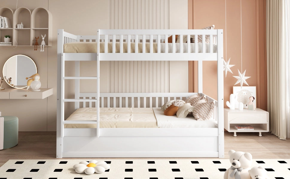 letto a castello in legno bianco 90 x 200 cm