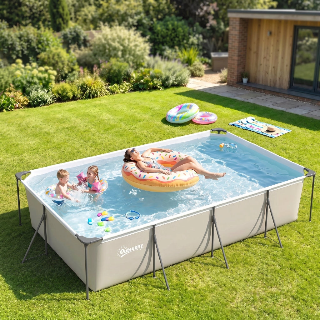 Piscina Tubolare Rettangolare ¨C Zephmum ¨C 394.5x208.3x80.5 cm Grigio