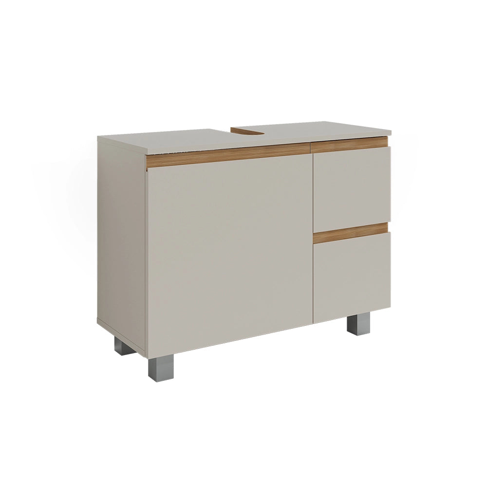 Vicco Mobile sottolavabo per bagno Cashmere/Artigianale 80 x 60.8 cm con 2 cassetti
