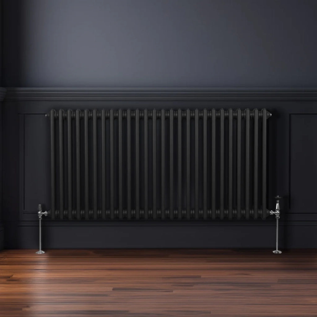 Termosifone Radiatore a 2 colonne per riscaldamento centralizzato Nero 60 x 119cm