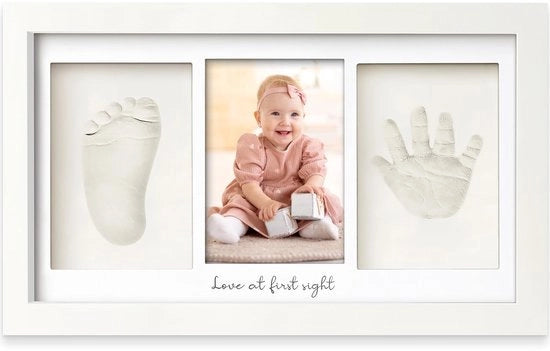 Quaderno di ricordo delle impronte di mano e piede del bebè - Set di gesso per neonati - Decorazione per la nursery