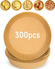 300 pezzi di carta per frittura ad aria per doppia ventilazione, carta per frittura ad aria 16cm, carta per frittura ad aria, carta per contenitori per frittura ad aria per forno a microonde e pentola a vapore.