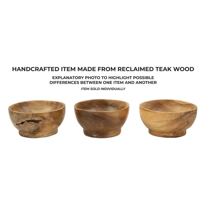 Set Tasche Butot In Teak Ric. cm ø 15x8 (pezzi Unici - Non Ripiani In Serie)
