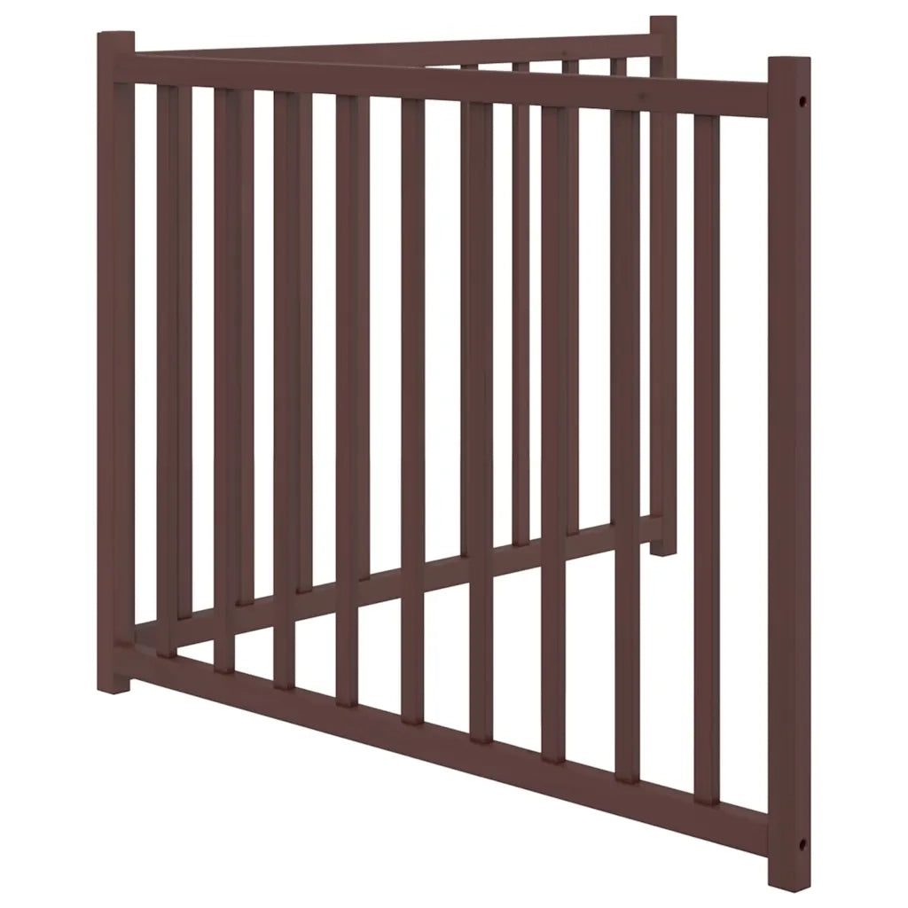 vidaXL Cancello Cani Pieghevole 2Pannelli Marrone 160cm Massello Abete