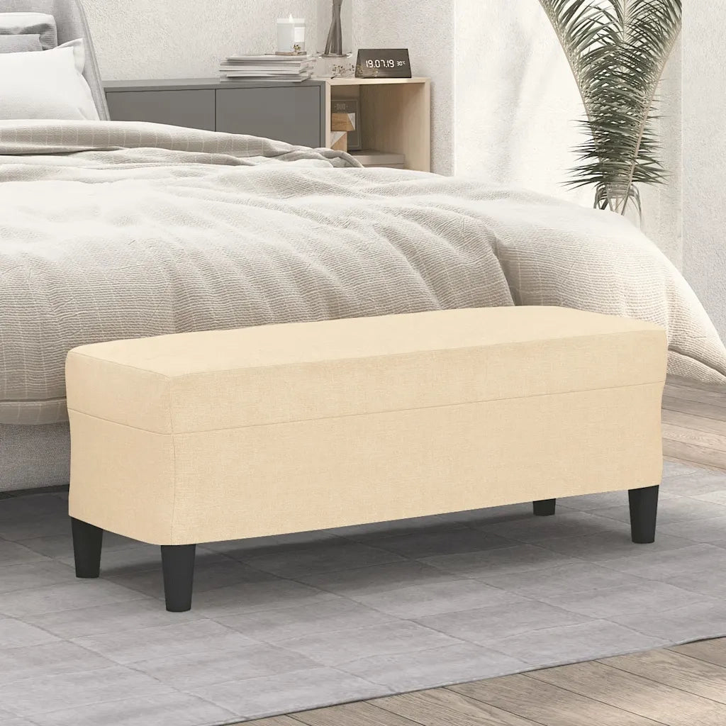 Panca Crema 100x35x41 cm in Tessuto CFW2357110