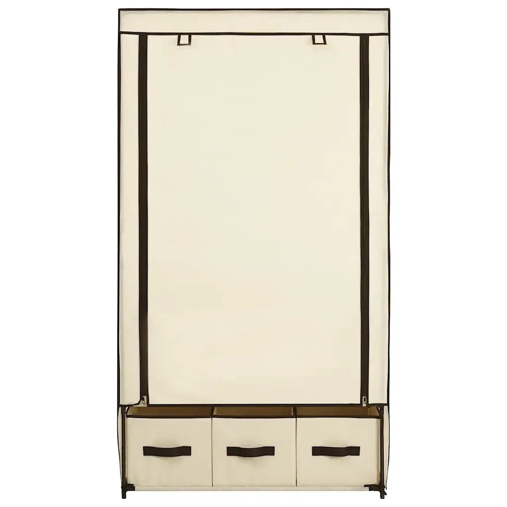 282459 Wardrobe Cream 87x49x159 cm Fabriccod mxl 93366
