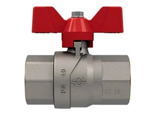 VALVOLA A SFERA F/F CON MANIGLIA A FARFALLA EVOLUTION- - FF 1/2 - pressione esercizio 50 bar - 4 pezzi FIV
