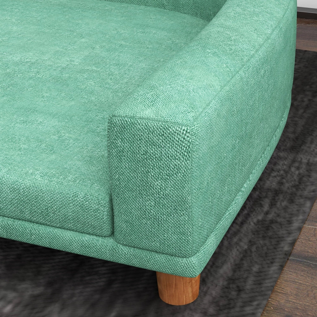 Divano per Cani Taglia Grande 98x67x25 cm con Cuscino Sfoderabile Verde Chiaro