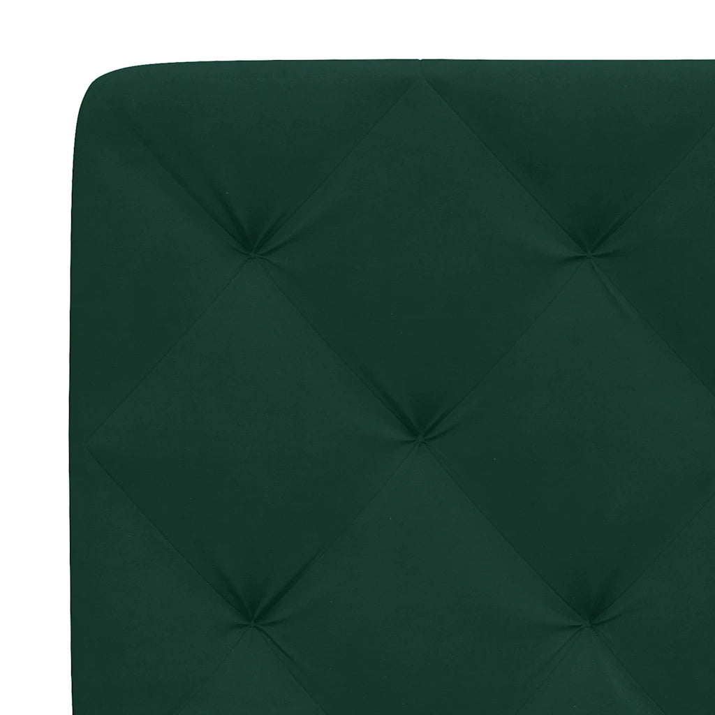 Letto con Materasso Verde Scuro 140x190 cm in Velluto