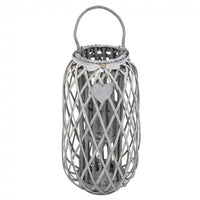 Lanterna Fabienne   in Vimini Grigio