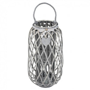 Lanterna Fabienne   in Vimini Grigio