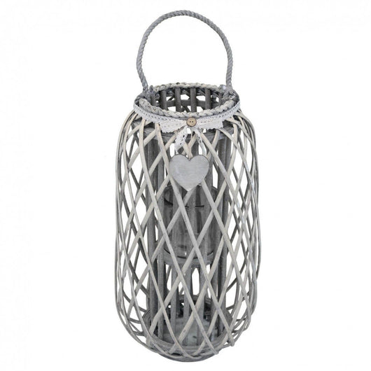 Lanterna Fabienne   in Vimini Grigio