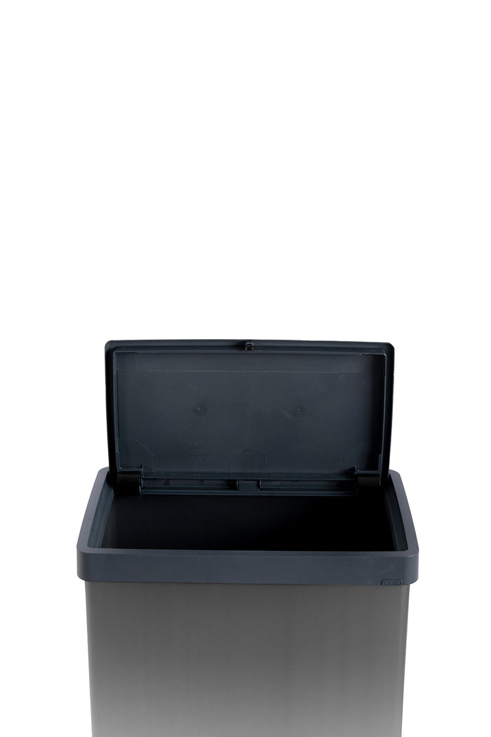 Pattumiera Alta 54L Keter Verto High 43,5x26,5x68,7 cm in Plastica Grigio Perla