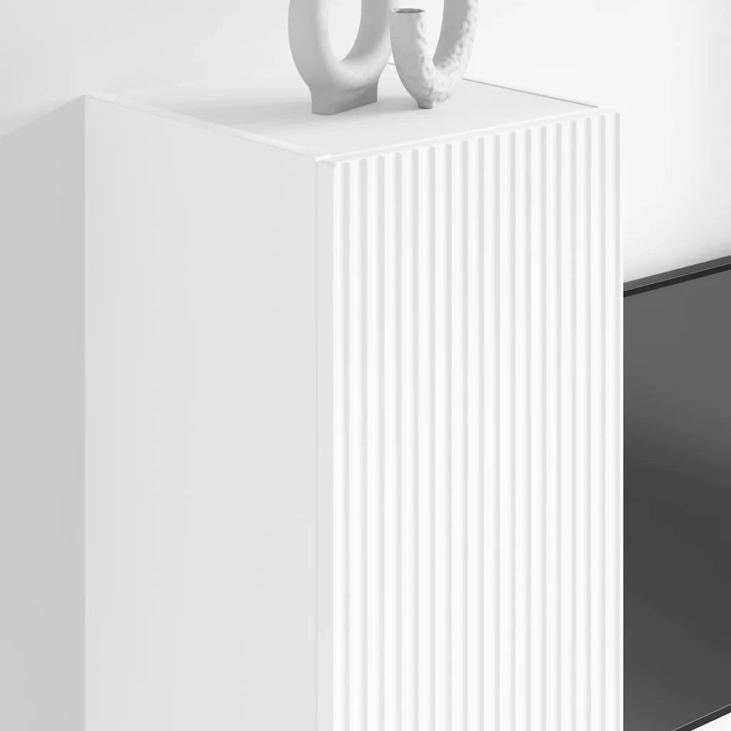 Mobile TV da parete Bianco 30 x 31 x 100 cm Legno multistrato