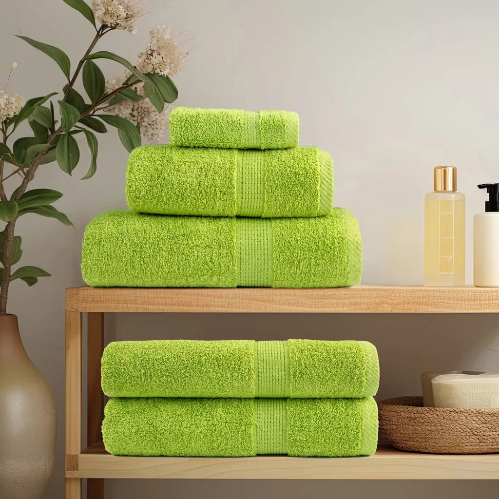 Asciugamani da bagno Premium SOLUND 10 pz | Teli per bagno Verde mela 100x150 cm 600 g/m2