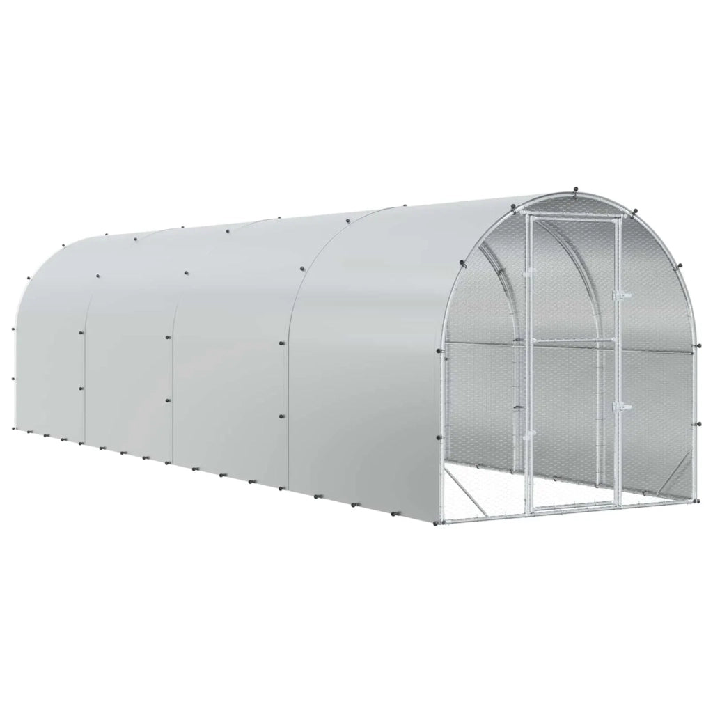 Pollaio Argento 800 x 200 x 200 cm Acciaio zincato 3434688