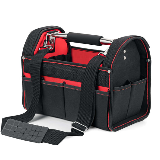 Borsa portautensili XL con scomparti interni ed esterni tracolla regolabile e maniglia di trasporto