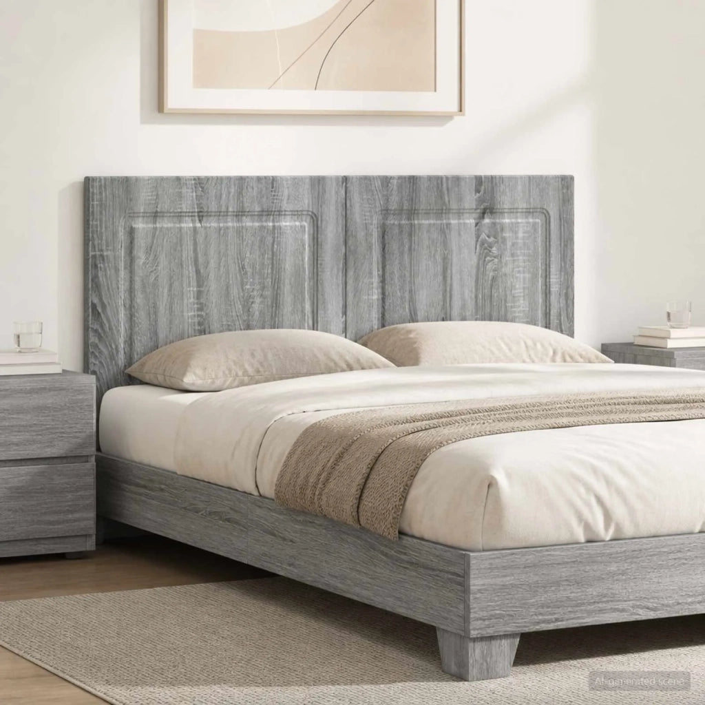 Testiera da Muro UTRECHT Sonoma grigio Legno ingegnerizzato 897851