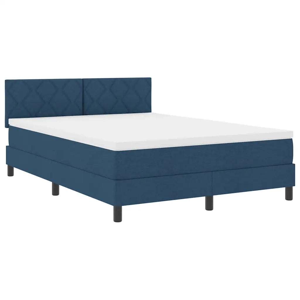 Letto a molle con materasso Blu 160 x 200 cm Tessuto 3338782