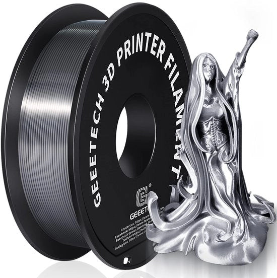 Filamento PLA 1,75 mm - 1KG Spool - Lato Argento - Filamento per Stampante 3D - Tecnologia Innovativa - Adatto per la Stampante 3D - Filamento per Stampante 3D