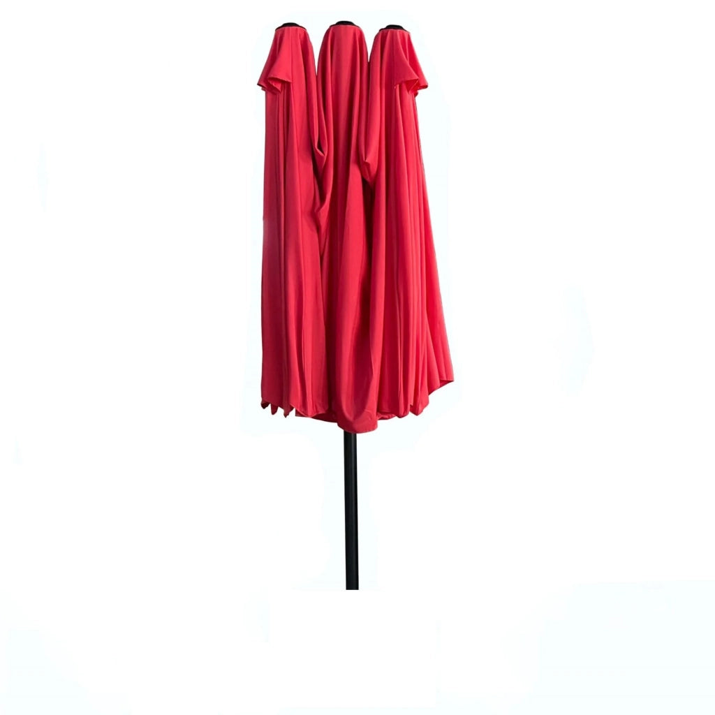 Ombrellone doppio da giardino TILIA rosso peso 12,3 kg dimensioni 460x270x245 cm