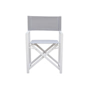 Set Di 4 Sedie Regista Paros Alluminio Bianco/Text Grigio Chiaro Moia