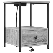 Comodino | Armadio da Notte | Mobiletto da notte con cassetto Grigio Sonoma 42 x 41 x 56 cm