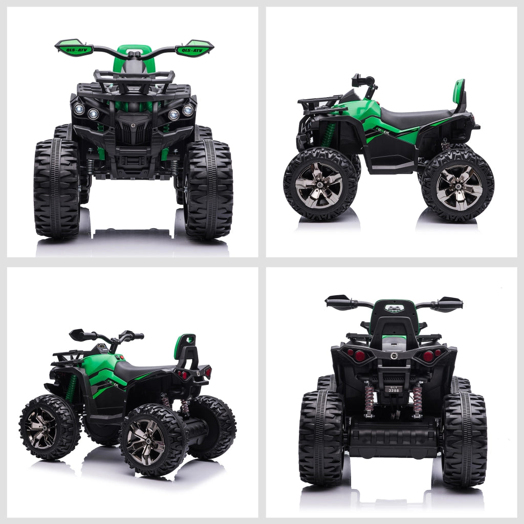 Auto Bambini Elettrica 12V con Fari e Batteria ¨C zephmum ¨C Verde 100x65x73