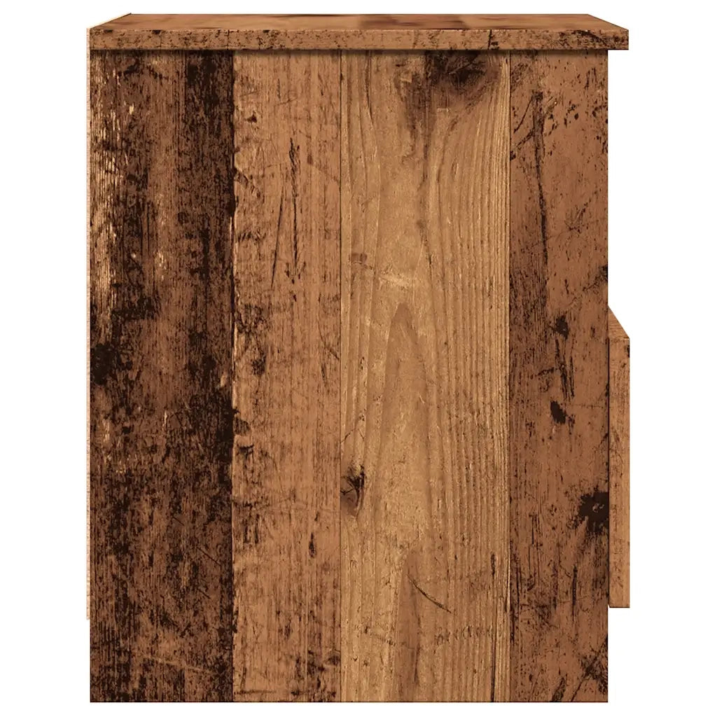 Comodino-Tavolino da notte Legno Antico 40x40x50 cm in Legno Multistrato